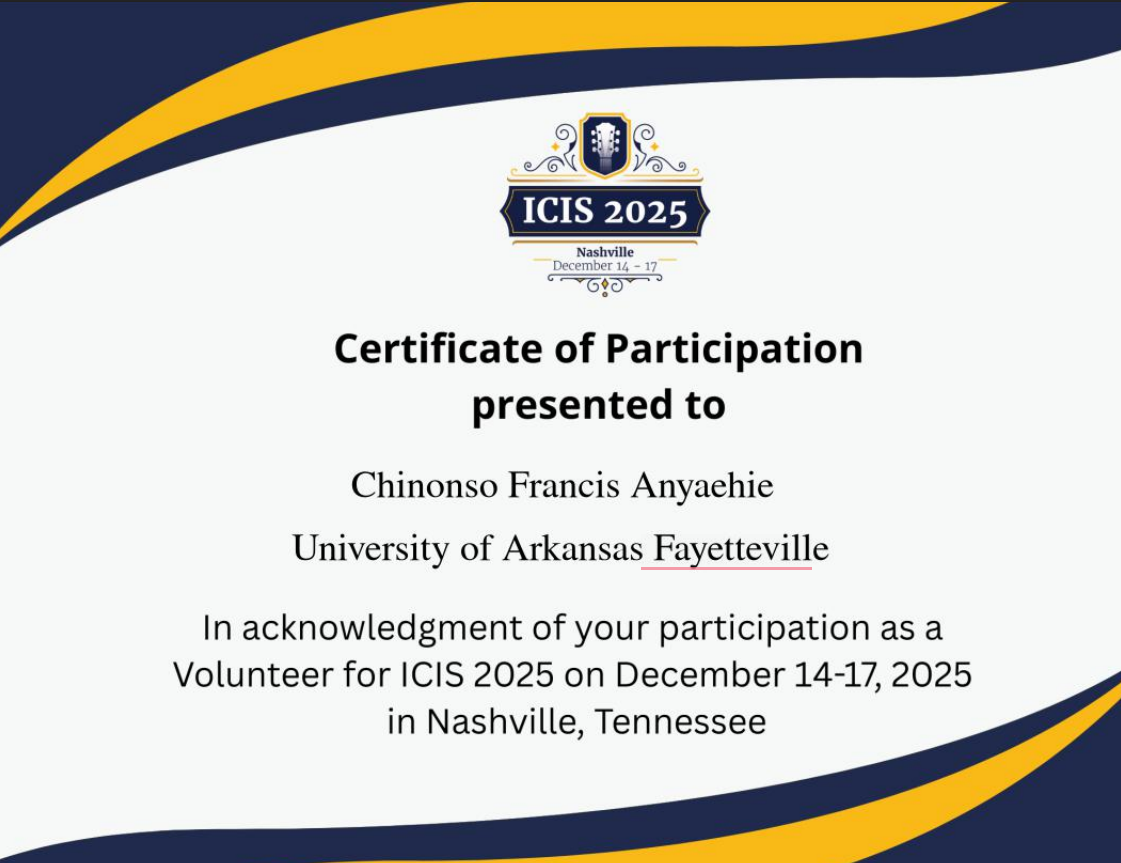 ICIS Volunteer Certificate
